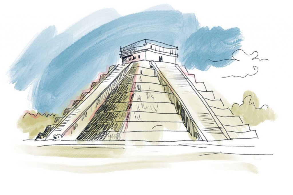 Pyramide au mexique de Chichén Itzá